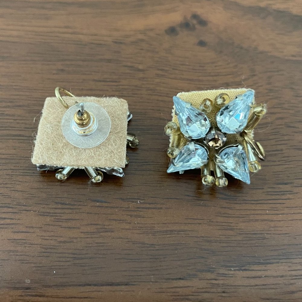 Thumb size - Felt and Crystal - Earnings